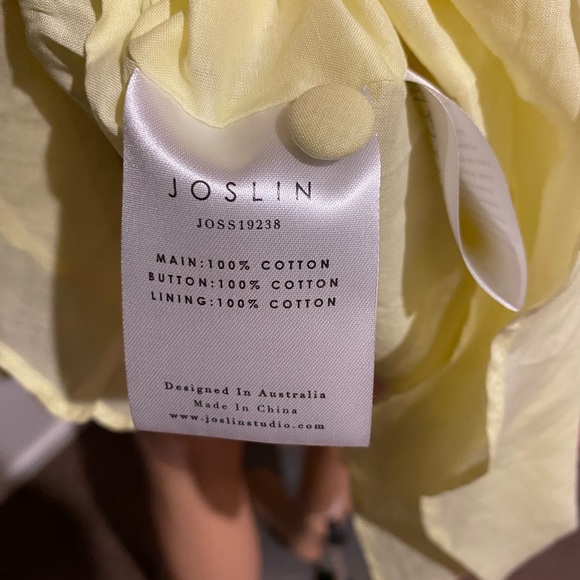 Josiln Frances Cotton dress in solar yellow BnWT size 12 - Picture 11 of 12